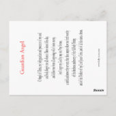 Postale Carte de prière d'ange gardien (Dos)