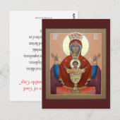 Postale Carte de prière de coupe inépuisable (Devant / Derrière)