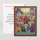 Postale Carte de prière de la descente de l'Esprit Saint ( (Devant / Derrière)