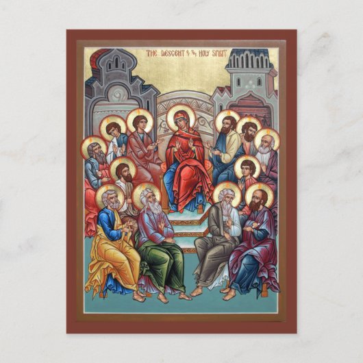 Postale Carte de prière de la descente de l'Esprit Saint ( (Devant)