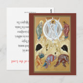 Postale Carte de prière de la Transfiguration du Seigneur (Devant / Derrière)
