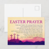 POSTALE CARTE DE PRIÈRE DE PÂQUES (Devant / Derrière)