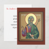 Postale Carte de prière de saint André (Devant / Derrière)