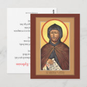 Postale Carte de prière de saint Ephraïm (Devant / Derrière)