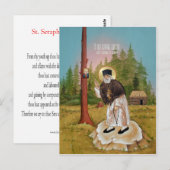 Postale Carte de prière de St. Séraphin de Sarov (Devant / Derrière)