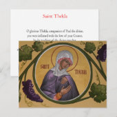 Postale Carte de prière de Ste Thekla (Devant / Derrière)