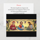 Postale Carte de prière Deesis (Devant / Derrière)