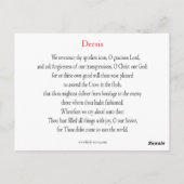 Postale Carte de prière Deesis (Dos)