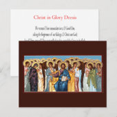 Postale Carte de prière du Christ dans la gloire (Devant / Derrière)