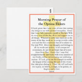 Postale Carte de prière du matin pour les aînés orthodoxes (Devant / Derrière)