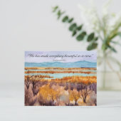 Postale Carte de prière Ecclésiaste Désert d'automne (Debout devant)