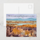 Postale Carte de prière Ecclésiaste Désert d'automne (Devant / Derrière)