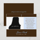 Postale Carte de prière funéraire Modèle photo :: 2A (Devant / Derrière)