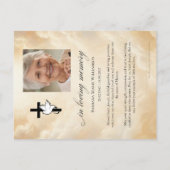 Postale Carte de prière funéraire Saint Joseph (Dos)
