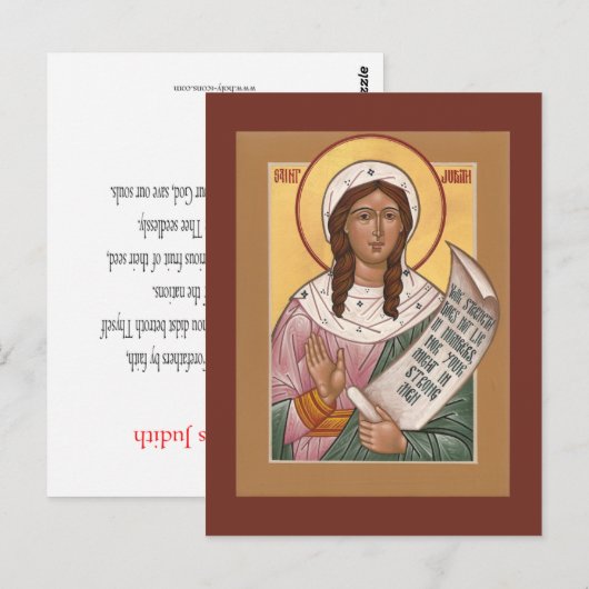 Postale Carte de prière Judith juste (Devant / Derrière)