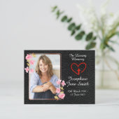 Postale Carte de prière photo commémorative simple et élég (Debout devant)