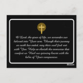 Postale Carte de prière photo commémorative simple et élég (Dos)