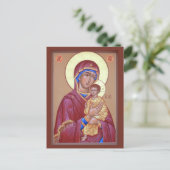 Postale Carte de prière Pimen Mère de Dieu (Debout devant)