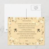 Postale Carte de prière pour couple d'anniversaire de mari (Devant / Derrière)