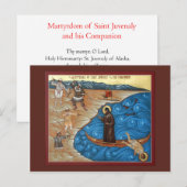 Postale Carte de prière pour les martyrs de St. Juvenaly (Devant / Derrière)