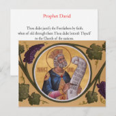 Postale Carte de prière Prophète David (Devant / Derrière)