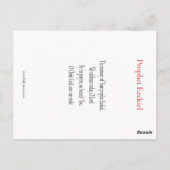 Postale Carte de prière Prophète Ezekiel (Dos)