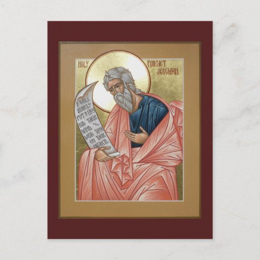Postale Carte de prière Prophète Jeremiah (Devant)