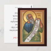 Postale Carte de prière Prophète Joel (Devant / Derrière)