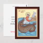 Postale Carte de prière Prophète Jonah (Devant / Derrière)