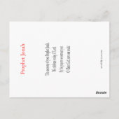 Postale Carte de prière Prophète Jonah (Dos)