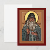 Postale Carte de prière Saint Amphilochios de Pochaev (Devant / Derrière)