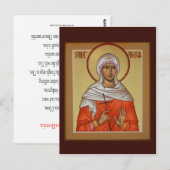 Postale Carte de prière Saint Apollonia (Devant / Derrière)