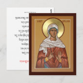 Postale Carte de prière Saint Apollonia (Devant / Derrière)