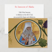 Postale Carte de prière Saint Innocent (Devant / Derrière)