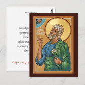 Postale Carte de prière Saint-Joseph d'Arimathea (Devant / Derrière)