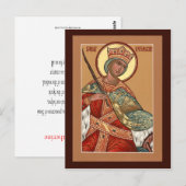 Postale Carte de prière Saint Katherine (Devant / Derrière)