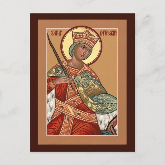 Postale Carte de prière Saint Katherine (Devant)
