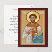 Postale Carte de prière Saint-Laurent (Devant / Derrière)