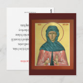 Postale Carte de prière Saint-Macrina (Devant / Derrière)