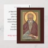 Postale Carte de prière Saint Makarios (Devant / Derrière)