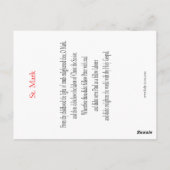 Postale Carte de prière Saint-Marc (Dos)