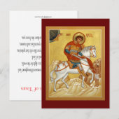 Postale Carte de prière Saint Martin de Tours (Devant / Derrière)