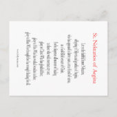 Postale Carte de prière Saint-Nektarios (Dos)