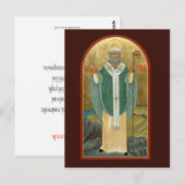 Postale Carte de prière Saint Patrick (Devant / Derrière)
