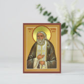 Postale Carte de prière Saint Seraphim de Sarov (Debout devant)