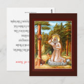 Postale Carte De Prière Saint Seraphim De Sarov (Devant / Derrière)