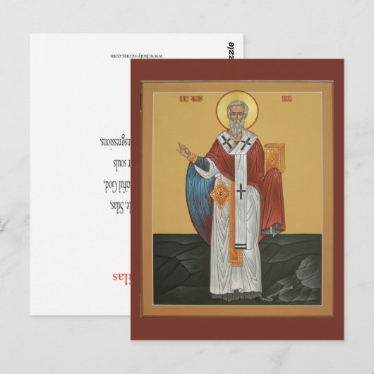 Postale Carte de prière Saint Silas (Devant / Derrière)