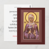 Postale Carte de prière Saint Valentina (Devant / Derrière)
