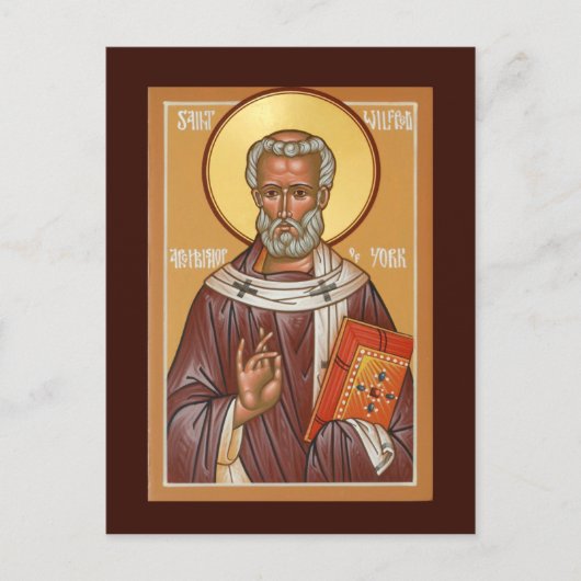 Postale Carte de prière Saint-Wilfred de York (Devant)