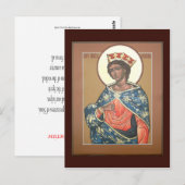 Postale Carte de prière Sainte Catherine (Devant / Derrière)